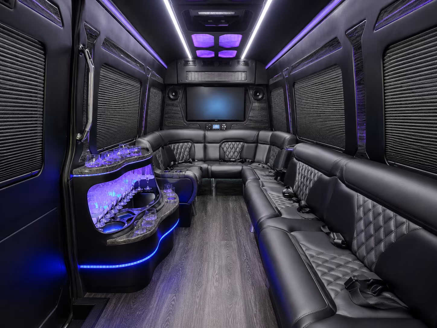 milford 50 passenger party bus