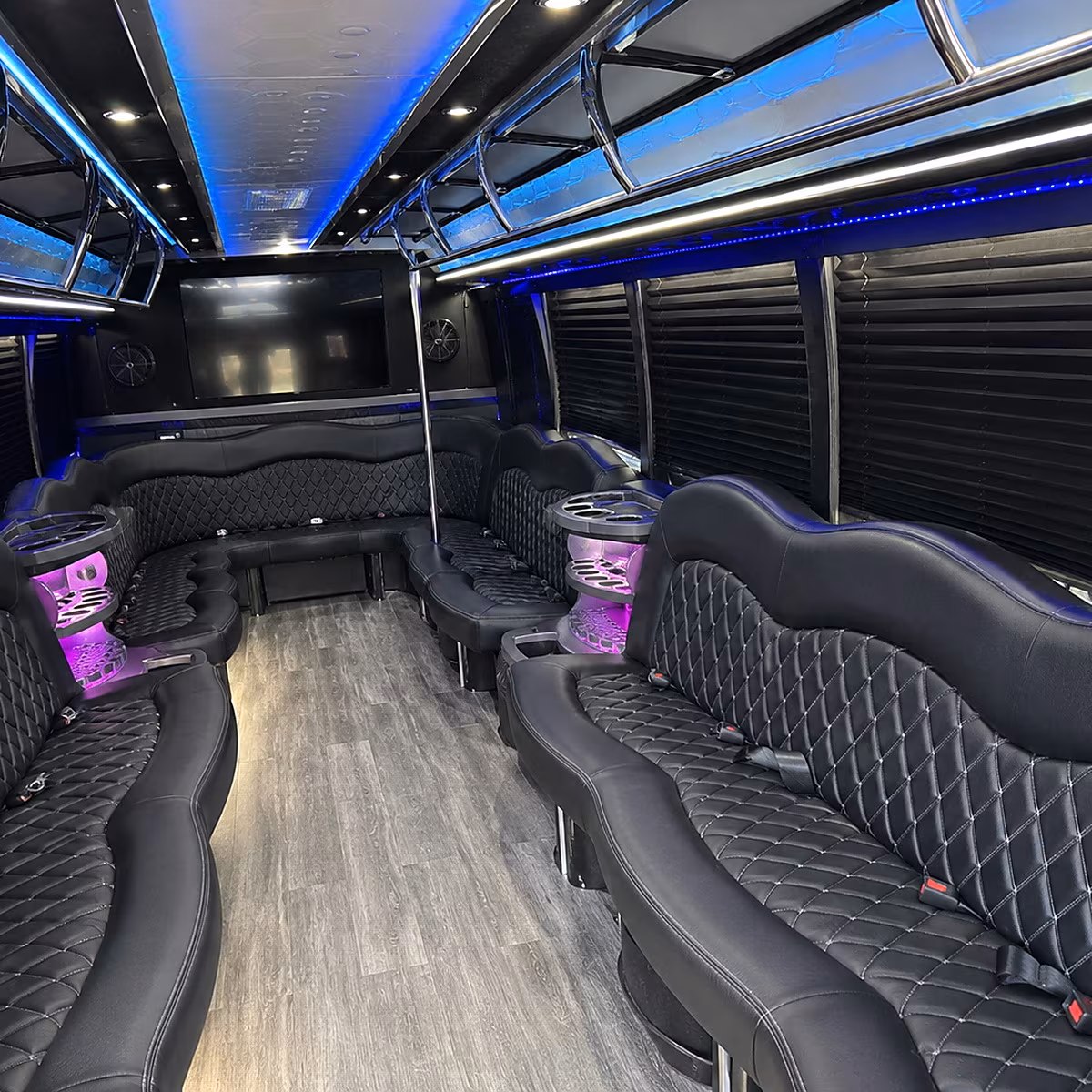 milford party bus rentals inside