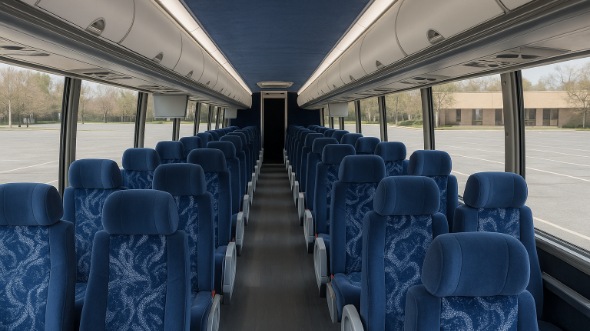 Interior of Charter Bus Company Hartford's 55 Passenger Charter Bus in Hartford