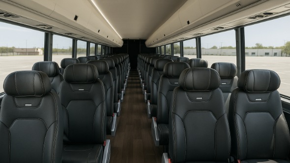 milford 15 passenger minibus inside