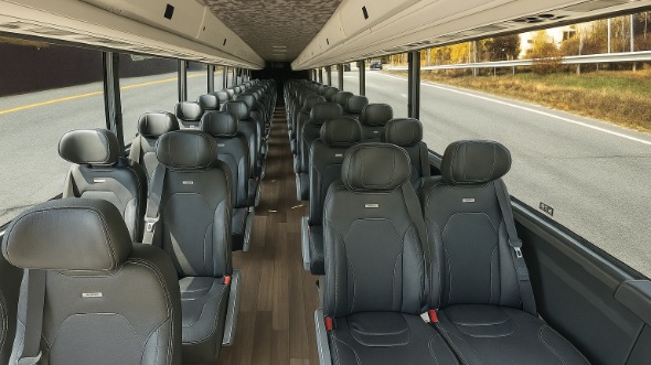 milford 35 passenger minibus interior