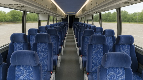 milford 50 passenger charter bus interior