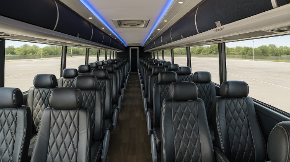 milford 56 passenger charter bus rental