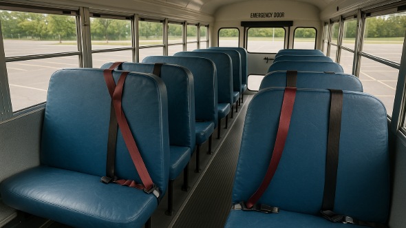 Interior of Charter Bus Company Jersey City's School Bus in Jersey City