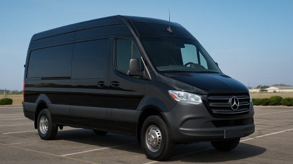 Exterior of Charter Bus Company New Haven's Sprinter Van Rental With Driver in New Haven